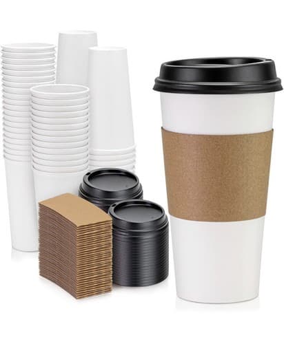 Recyclable paper cups and bowls